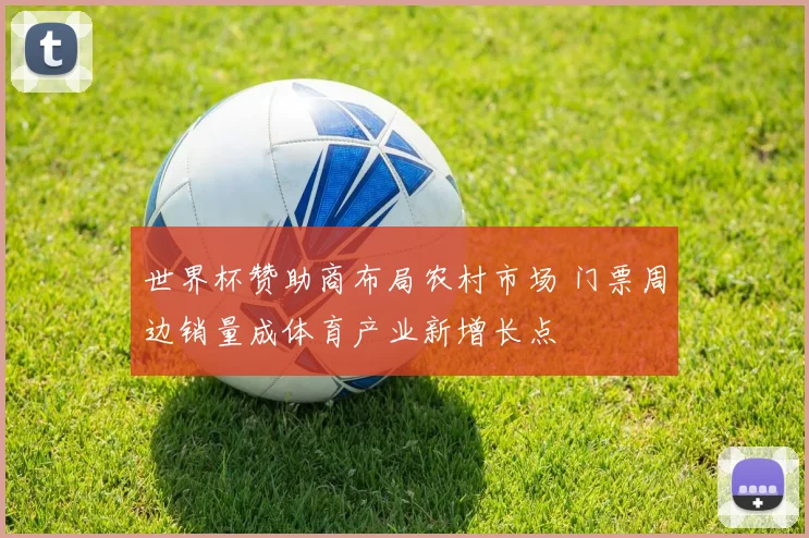 世界杯赞助商布局农村市场 门票周边销量成体育产业新增长点